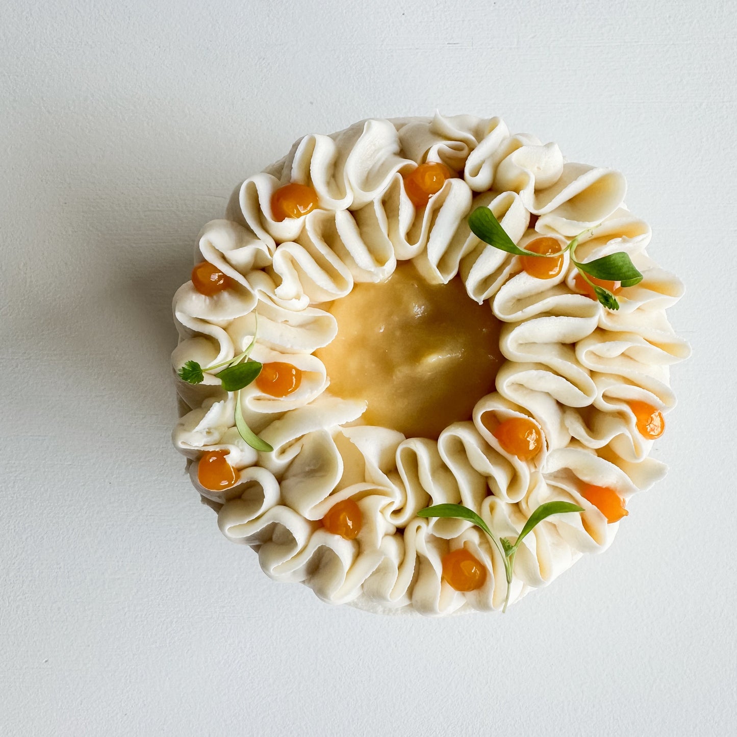 Vegan olive oil and passion fruit cake
