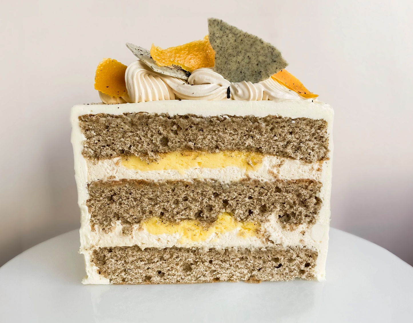 Gâteau monté Earl Grey et orange