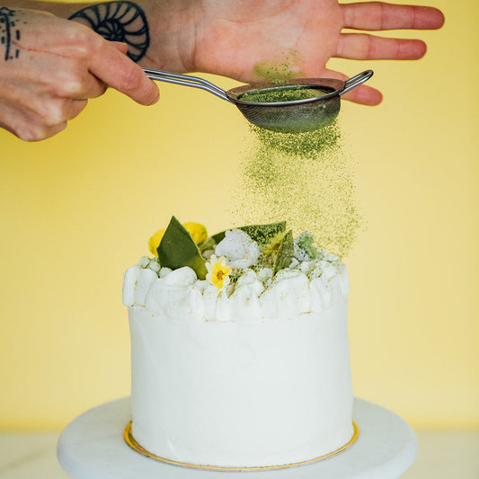 Gâteau monté matcha et fruit de la passion
